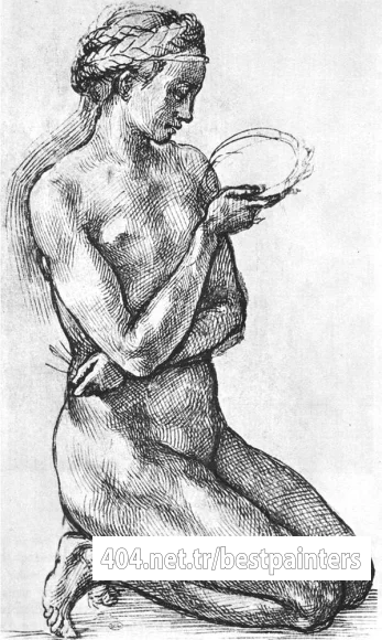 Michelangelo_Nude_Woman_on_her_Knees