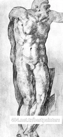 Michelangelo_Study_of_a_Nude_Man