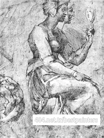 Michelangelo_Study_of_a_Seated_Woman