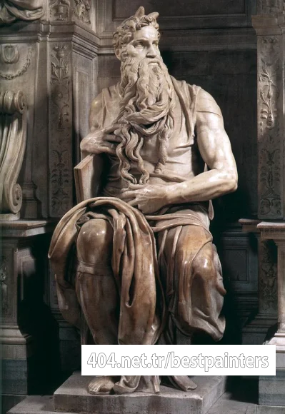 Michelangelo_Tomb_of_Pope_Julius_II_Moses_detail1