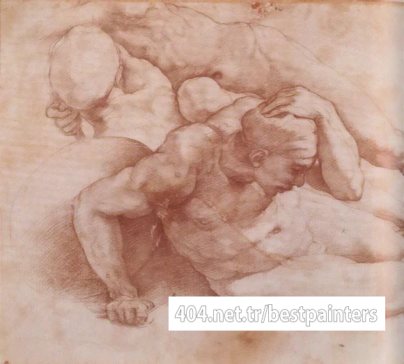 Michelangelo_Two_Figures_(red_chalk)