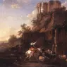 BERCHEM_Nicolaes_Rocky_Landscape_With_Antique_Ruins