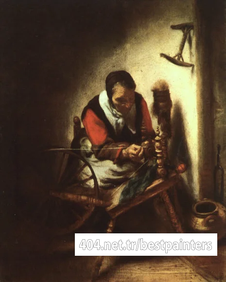 MAES_Nicolaes_A_Woman_Spinning