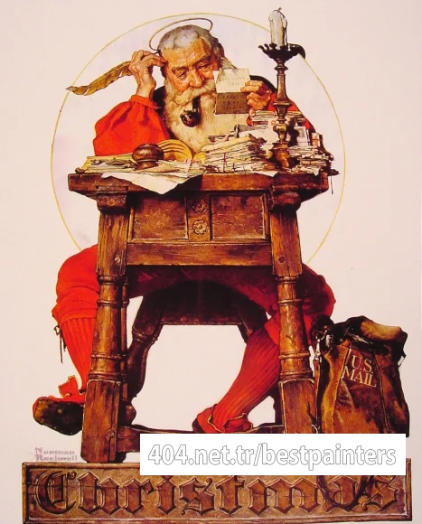 Christmas_Santa_Reading_Mail