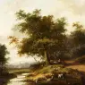 Morel_Jan_Evert_A_Shepherdess_And_Her_Flock_At_Rest