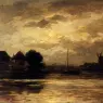 Sadee_Philip_Lodewijk_Jacob_View_Of_The_Spaarne_Haarlem_By_Moonlight