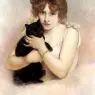 Carrier_Belleuse_Pierre_Young_Ballerina_Holding_A_Black_Cat