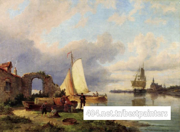 Dommersen_Pieter_Christiaan_On_The_Spaarne_Haarlem