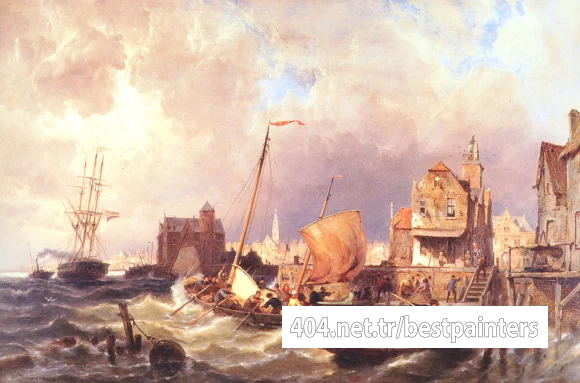 Shipping_before_a_Dutch_Harbour_Town