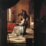 HOOCH_Pieter_de_Couple_with_Parrot