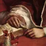 Raphael_Pope_Leo_X_with_Cardinals_Giulio_de-_Medici_and_Luigi_de-_Rossi_detail2