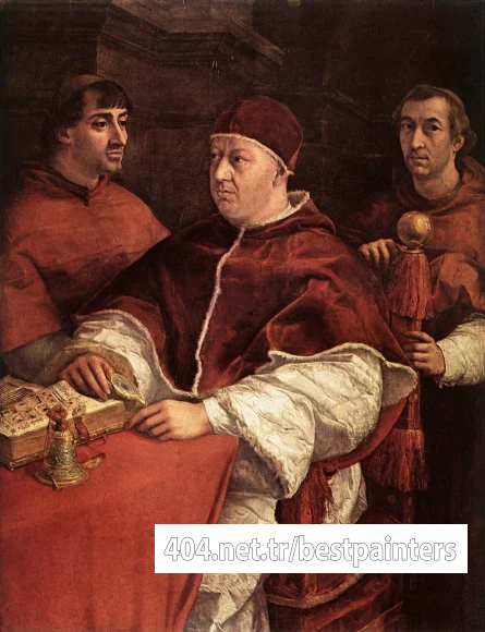 Raphael_Pope_Leo_X_with_Cardinals_Giulio_de-_Medici_and_Luigi_de-_Rossi