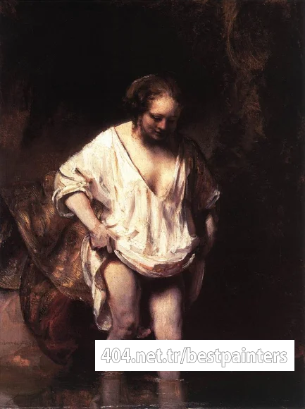 Rembrandt_Hendrickje_Bathing_in_a_River