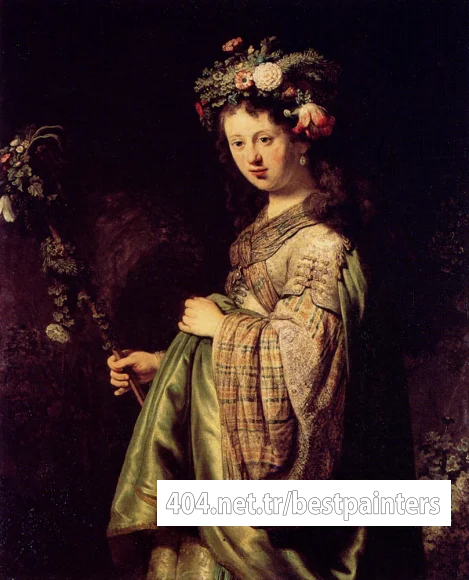 Rembrandt_Saskia_As_Flora