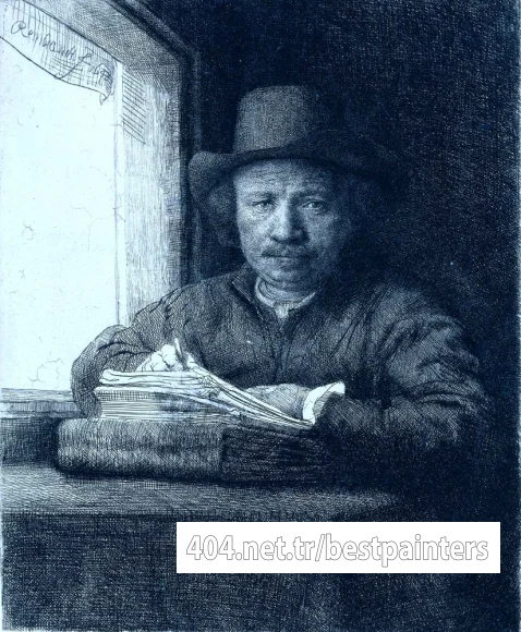 Rembrandt_drawing_at_a_window_RJM