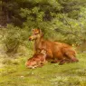 Bonheur_Rosa_Doe_And_Fawn_In_A_Thicket