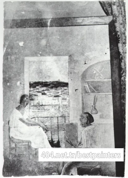 1920_28_Untitled - the Artist in His Studio in Riba D'en Pitxot in CadaquNs, 1920-21