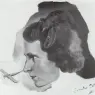 1934_32_Portrait of Gala with a Lobster (Portrait of Gala with Aeroplane Nose), circa 1934