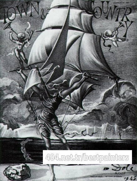 1945_18_Victory - Woman Metamorphosing into a Boat with Angels, 1945