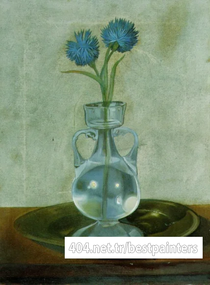 1959_04_The Vase of Cornflowers, 1959