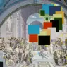 1979_08_Athens Is Burning! The School of Athens and the Fire in the Borgo (stereoscopic work, left component), 1979-80