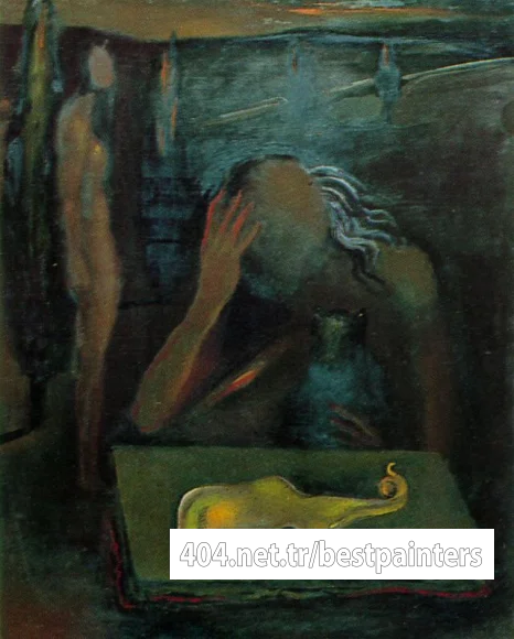 1981_11_Seated Figure Contemplating a 'Great Tapeworm Masturbator', 1981