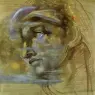 1982_30_Head, after Michelangelo's, 'Giuliano di Medici', 1982