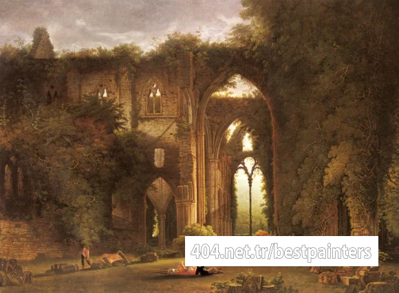 Colman_Samuel_Tintern_Abbey_With_Elegant_Figures