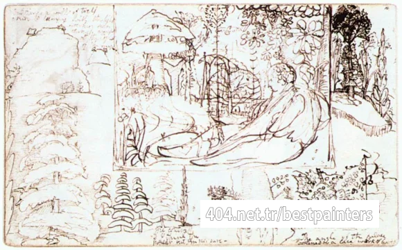 PALMER_Samuel_Sketchbook_folio_5_Verso