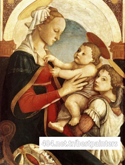BOTTICELLI_Sandro_Madonna_And_Child_With_An_Angel