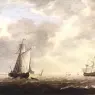 VLIEGER_Simon_de_A_Dutch_Man_Of_War_And_Various_Vessels_In_A_Breeze
