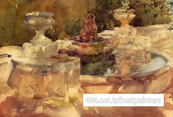 Flint_Sir_William_Russell_A_Fountain_At_Frascati