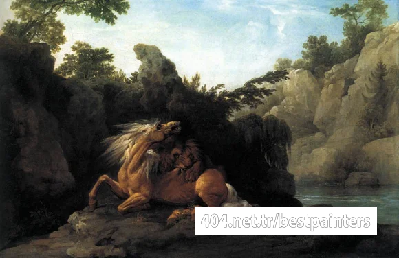STUBBS_George_Lion_Devouring_A_Horse