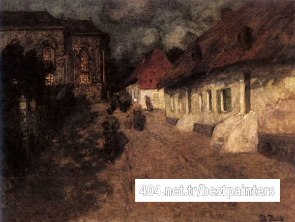 Thaulow_Frits_Midnight_Mass