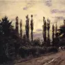 Steele_Theodore_Clement_Evening_Poplars_and_Roadway_near_Schleissheim