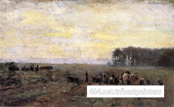 Steele_Theodore_Clement_Haying_Scene