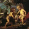 Steele_Theodore_Clement_The_Christ_Child_and_the_Infant_St._John_after_Rubens