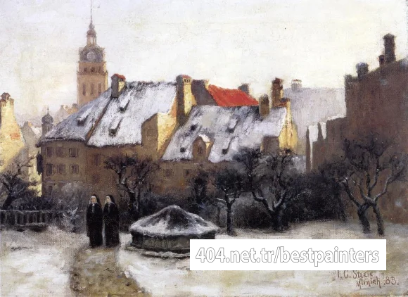 Steele_Theodore_Clement_Winter_Afternoon_Old_Munich