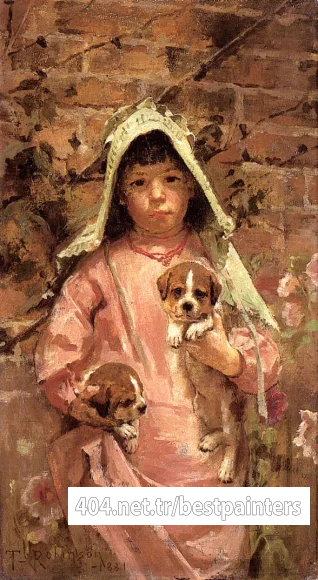Robinson_Theodore_Girl_with_Puppies