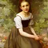Thirion_Charles_Victor_Une_Jeune_Fille_Aux_Fleurs