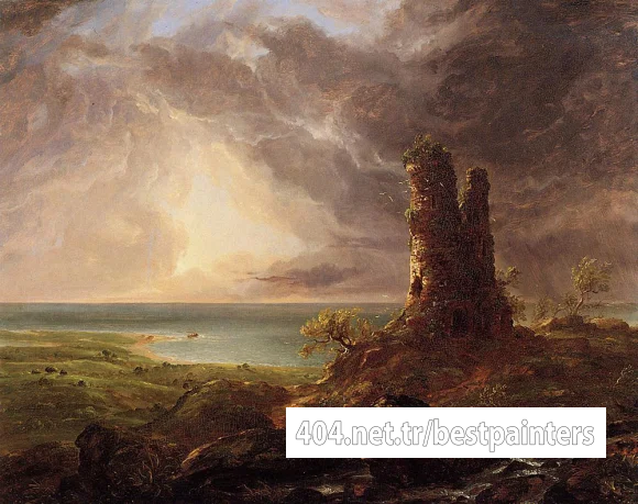 Cole_Thomas_Romantic_Landscape_with_Ruined_Tower