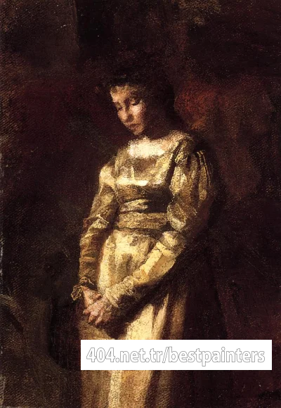 Eakins_Thomas_Young_Girl_Meditating_(study)