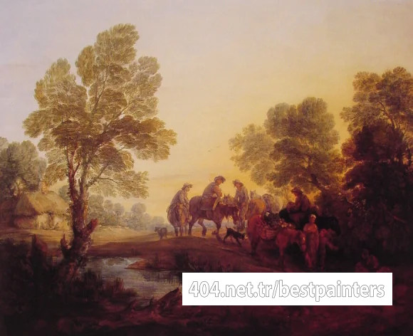 Evening_Landscape-Peasants_and_Mounted_Figures