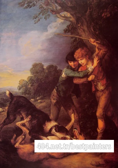 Shepherd_Boys_with_Dogs_Fighting