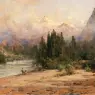 Hill_Thomas_Bow_River_Gap_at_Banff_on_Canadian_Pacific_Railroad