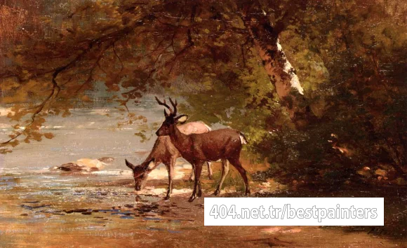 Hill_Thomas_Deer_in_a_Landscape