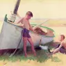 Anschutz_Thomas_P_Two_Boys_by_a_Boat_Near_Cape_May