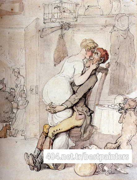 Rowlandson_Thomas_A_Kiss_In_The_Kitchen