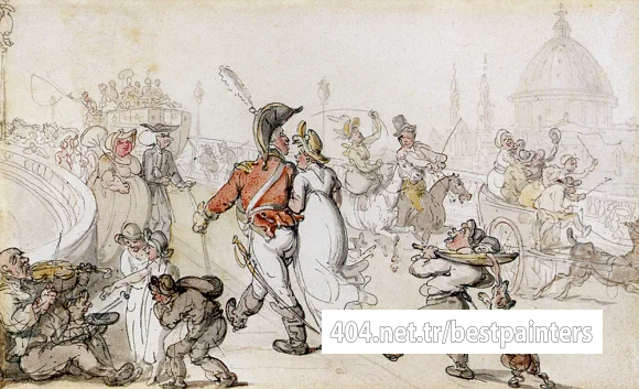 Rowlandson_Thomas_Elegant_Company_On_Blackfriars_Bridge