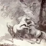 Rowlandson_Thomas_Horses_Fighting_On_A_Woodland_Path